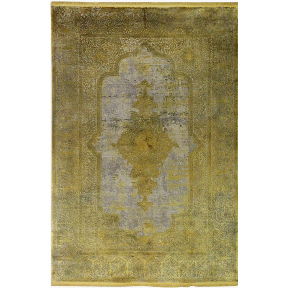 Luxury Toros Medallion Rug In Gold